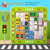 Garaj Araba Klotski Kaydırmalı Puzzle - Geliştirilmiş 15 Araba + 360 Soru - 2