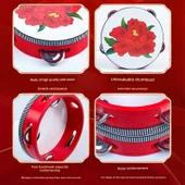 Orff Perküsyon Tef - Ev Deseni 8 inç + Çin Düğümü (20cm Çap) - 4