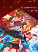 Manyetik Yapı Blokları Puzzle Oyuncak - 2 Adet 50 Parça Büyük Puzzle - 4