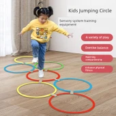 Çocuk Seksek Halkaları Seti - 28cm - 10 Halka + 15 Toka + Kum Torbası + Saklama Çantası - 2