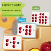 Elma Şeklinde Eşleştirme Oyunu - Büyük Elma Saklama Kutusu + 24 Küçük Elma + 12 Yapboz Kartı thumbnail 5