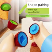 Elma Şeklinde Eşleştirme Oyunu - Büyük Elma Saklama Kutusu + 24 Küçük Elma + 12 Yapboz Kartı thumbnail 3