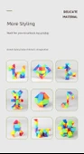 Rubik Yılan Küpü 72 Parça Gökkuşağı Renkli (Kalınlaştırılmış) - 11