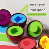 Elma Şeklinde Eşleştirme Oyunu - Büyük Elma Saklama Kutusu + 24 Küçük Elma + 12 Yapboz Kartı thumbnail 4