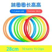 Çocuk Seksek Halkaları Seti - 28cm - 10 Halka + 15 Toka + Kum Torbası + Saklama Çantası - 1
