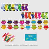 Eldiven ve Çorap Eşleştirme Oyunu - 40 Klips (Fermuarlı Çanta Dahil) - 1