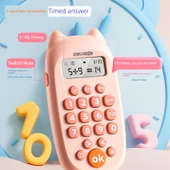 Deli YQ100-2 Çocuklar için Zeka Geliştirme Oyuncak Bilgisayar - Pembe (Pilsiz) - 5