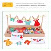 Montessori Çocuk Eğitici Eşleştirme Oyunu - Güneş Giysileri + Çoraplar - 4