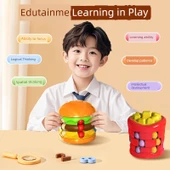 Hamburger Sihirli Fasulye + 4. Seviye Huarong Yolu - Düşünme Eğitimi Seti thumbnail 3