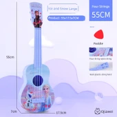 Çocuk Müzik Aleti Oyuncak Gitar Ukulele Başlangıç - Karlar Ülkesi Büyük Boy Gitar - 1