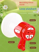 Mini Hoparlör Çocuk Elektrikli Oyuncak El Tipi Anahtarlık - Mavi - 4
