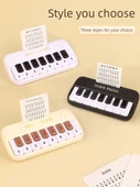 Mini Elektronik Klavye Piyano Oyuncak - Beyaz - Piyano Notalı ve Şarjlı Pilli - 6
