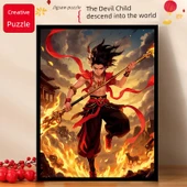 Nezha Puzzle Fotoğraf Çerçevesi - İşe Gitmek İstemiyorum - 520 Parça + Çerçeve - 52x38cm Hediye Kutulu - 2