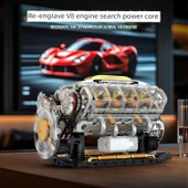 V8 Motor Blok Model Seti - 692 Parça - 7