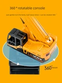 Çocuk Ekskavatör Mühendislik Aracı - [Tek Araba İki Kuyruk] Çok Fonksiyonlu Dozer Treylerli + Kovalı 168-72 - 5