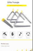 Orff Vurmalı Çalgı Demir Üçgen - 5 inç (Kenar Uzunluğu 12.5cm) - 7