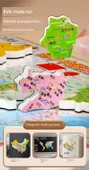 Manyetik Dünya Haritası Puzzle - Orta Boy - Kancalı ve İpli - 9