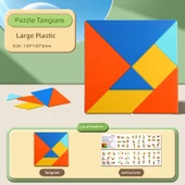 Tangram Puzzle - Büyük Boy Plastik - Eğitim Seti - 1