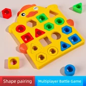 Çocuklar için Geometrik Şekil Eşleştirme Oyunu - 2 Oyun Alanı + 55 Kart - 2