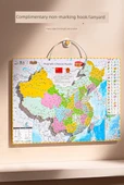 Manyetik Dünya Haritası Puzzle - Orta Boy - Kancalı ve İpli - 11