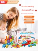 Alfabe Treni Bebek Oyuncak - Renkli thumbnail 2