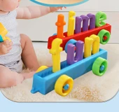 Alfabe Treni Bebek Oyuncak - Renkli thumbnail 11