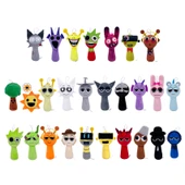 Sprunki Ritim Kutusu Peluş Oyuncak Bebek - Siyah Grimace 20-25cm - 9
