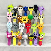 Sprunki Ritim Kutusu Peluş Oyuncak Bebek - Siyah Grimace 20-25cm - 7