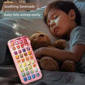 Şarjlı Dokunmatik Ekranlı Çocuk Oyuncak Telefon - 36 Fonksiyonlu - Projeksiyonlu - Gök Mavisi + 5 Sticker - 4