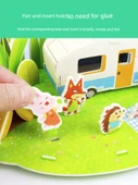 3D Puzzle - Düz Kamp ve Otlak Barbekü - Ekstra Büyük Stereo Puzzle - 5