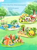 3D Puzzle - Düz Kamp ve Otlak Barbekü - Ekstra Büyük Stereo Puzzle - 2