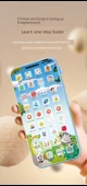 Şarjlı Dokunmatik Ekranlı Çocuk Oyuncak Telefon - 36 Fonksiyonlu - Projeksiyonlu - Hayvan Desenli + 5 Sticker - 11
