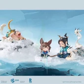 Jiang Ziya Film Dört Ayrı Sallanan Kuyruk Q Versiyon Masaüstü Kör Kutu Bebek Süsü - Kutulu - 6