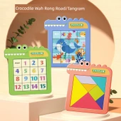 Huarong Yolu Kaydırmalı Puzzle - Astronot - Mavi - 4