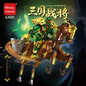 Üç Krallık Guan Yu Mecha Model Yapı Taşları - Demir Süvari Wu Sheng [1259 Parça] - 1