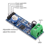 LM386 Ses Kuvvetlendirici Modül DC 5V / 12V Mono Ayarlanabilir Ses Yükseltici Mikrofon Amfi thumbnail 5