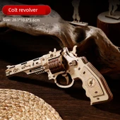 Colt Revolver Lastikli Tabanca - Tetik Çekilebilir [6 Atışlık/6 Lastik + 2 Hedef] - 1