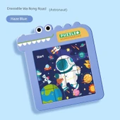 Huarong Yolu Kaydırmalı Puzzle - Astronot - Mavi - 1