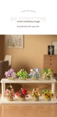 DIY Yapı Taşları Çiçek Sepeti Saksı Bitki Puzzle - Güneş Işığı Çiçek Denizi - 8