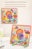 Çocuklar için Takvim Saat Puzzle Oyuncak - Çok Fonksiyonlu (Ay, Hava Durumu, Hafta, Mevsim) thumbnail 10