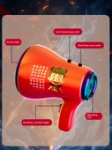 Çizgi Film Mini Sesli Korna Kolye Kaydedilebilir Anahtarlık Hoparlör Çocuk Oyuncak - Lazer Versiyon [Kaydedilebilir Kutu] - 6