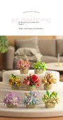 DIY Yapı Taşları Çiçek Sepeti Saksı Bitki Puzzle - Huang Yun Hong Xiang - 10