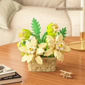 DIY Yapı Taşları Çiçek Sepeti Saksı Bitki Puzzle - Huang Yun Hong Xiang - 1