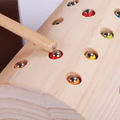 Montessori Ahşap Manyetik Yakalama Oyunu - Ahşap Renkli Böcek Yakalama + Stereo Balık Tutma - 5