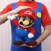 Mario Yeşil Figür 7000 Parça 25cm Yüksek Lego Oyuncak - 6
