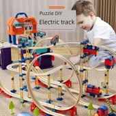 Çocuklar için Elektrikli Tren Seti - Lüks 206 Parça - 4