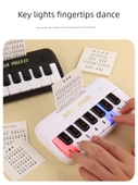 Mini Elektronik Klavye Piyano Oyuncak - Bej, Nota ve Hediye Kutulu - 5