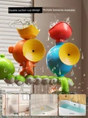 Bebek Banyo Oyuncakları - 4'ü 1 Arada Su Oyuncakları - Zürafa Balık Ağı + 5 Kara Hayvanı - 5
