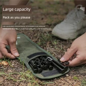 Kamp Çadırı Kazık Saklama Çantası - 40cm Çanta + 4 Adet 40cm Çelik Kazık - 4
