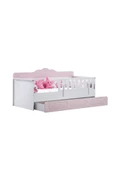 Yavrulu Karyola, Flower Yavrulu Montessori Karyola - Pembe + 2 Adet Comfort Yatak - 3
